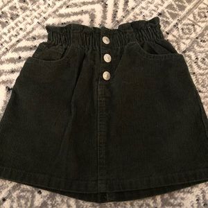 ZARA Girl paperbag courdoroy skirt size 8